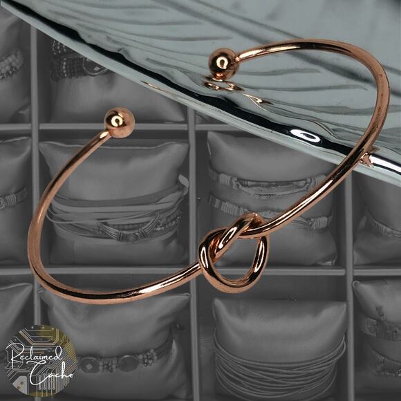 Rose Gold Love Knot Cuff - Picture 1 of 5